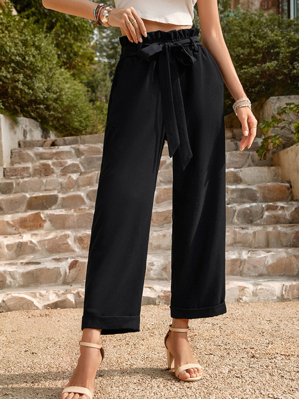 Women's Solid Color Woven Urban Style Pants