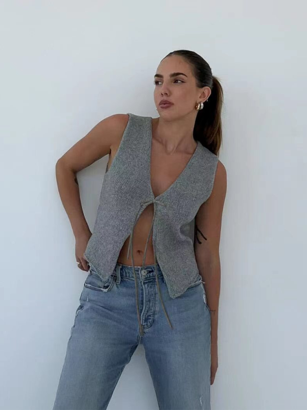 New sexy fashionable and comfortable rope woolen vest 