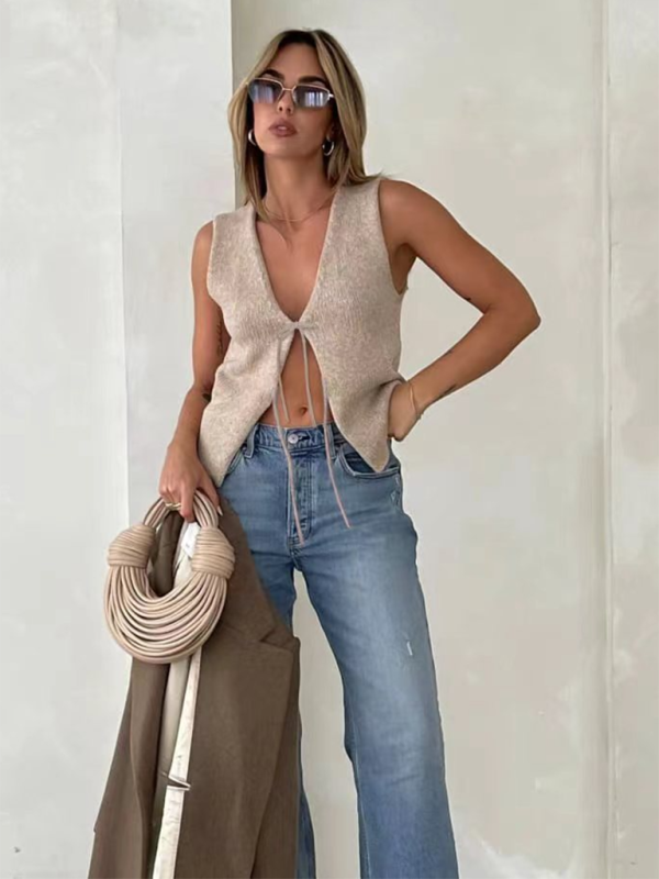 New sexy fashionable and comfortable rope woolen vest 